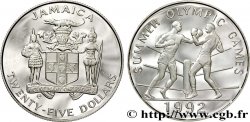 JAMAÏQUE 25 Dollars Jeux Olympiques d’été : armes / boxeurs 1992  SPL 