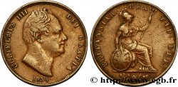 UNITED KINGDOM 1/2 Penny Guillaume IV / Britannia 1834 