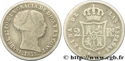 ESPAGNE 2 Reales  Isabelle II  1855 Madrid