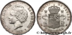ESPAGNE 5 Pesetas Alphonse XIII 2e type 1892 Madrid TTB 