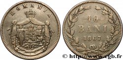 ROMANIA 10 Bani armes 1867 Heaton MB 