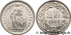 SUISSE 2 Francs Helvetia 1957 Berne