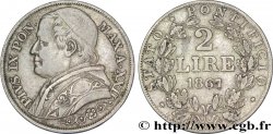 VATICAN ET ÉTATS PONTIFICAUX 2 Lire Pie IX an XXII 1867 Rome