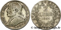 VATICAN ET ÉTATS PONTIFICAUX 2 Lire Pie IX an XXII 1867 Rome