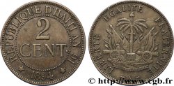 HAÏTI 2 Centimes an 91 emblème 1894 Paris - A TTB 