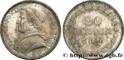 VATICAN ET ÉTATS PONTIFICAUX 20 Baiocchi Pie IX an V 1850 Rome