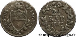 SUIZA - CANTÓN DE FRIBURGO 2 1/2 Rappen - Canton de Fribourg 1846 