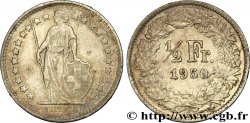 SUIZA 1/2 Franc Helvetia 1950 Berne