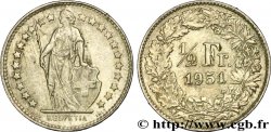 SCHWEIZ 1/2 Franc Helvetia 1951 Berne