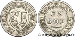 SWITZERLAND - REPUBLIC OF GENEVA 1 Sol - Canton de Genève 1819 