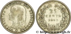 NETHERLANDS 25 Cents Wilhelmine 1892 Utrecht