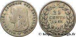 PAESI BASSI 25 Cents Wilhelmine 1895 Utrecht