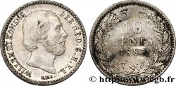 PAYS-BAS 10 Cents Guillaume III 1887 Utrecht