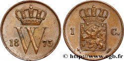 NETHERLANDS 1 Cent  emblème monogramme de Guillaume III 1873 Utrecht