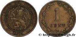 NETHERLANDS 1 Cent lion couronné 1881 Utrecht XF 