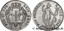 ITALIE - LIGURIE 8 Lire St Jean-Baptiste / armes de la République Génoise 1795 Gênes TTB 