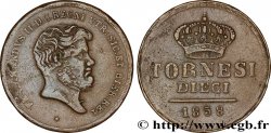 ITALIE - ROYAUME DES DEUX-SICILES 10 Tornesi Ferdinand II, roi de Naples et Sicile 1858 