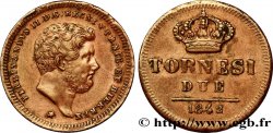 ITALIE - ROYAUME DES DEUX-SICILES 2 Tornesi Ferdinand II, roi de Naples et Sicile 1842 