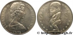 ÎLES COOK  1 Dollar Elisabeth II / statue de Tangaroa, Dieu de la création 1972  SUP 