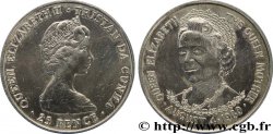 TRISTAN DA CUNHA 25 Pence 80e anniversaire de la reine mère : Elizabeth II / reine mère 1980  SUP 