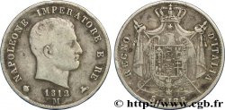 ITALIA - REINO DE ITALIA - NAPOLEóNE I 5 Lire Napoléon Empereur et Roi d’Italie tranche en creux 1812 Milan - M