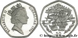 GIBRALTAR 50 Pence Elisabeth II / Noël : père Noël et son avion 1996  SPL 