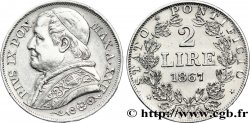 VATICAN ET ÉTATS PONTIFICAUX 2 Lire Pie IX an XXII 1867 Rome