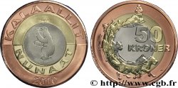 GREENLAND Epreuve 50 Kroner ours / traineau tiré par des chiens 2010  MS 