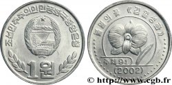 NORTH KOREA 1 Won emblème / fleur 2002  MS 