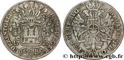 GERMANY - HAMBURG FREE CITY 16 Schilling armes de la ville / aigle impérial 1727 Hambourg