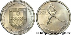 PORTUGAL 5 Escudos Mondial de Rink Hockey : emblème / hockey 1982  MS 