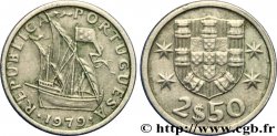 PORTUGAL 2 1/2 Escudos emblème / voilier 1979  AU 