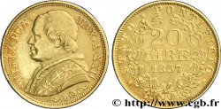 VATICANO E STATO PONTIFICIO 20 Lire Pie IX anno XXII 1867 Rome BB 