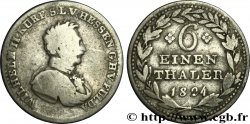 DEUTSCHLAND - HESSEN 1/6 Thaler Hesse-Cassel Guillaume II 1824  fS 