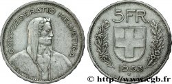SUISSE 5 Francs Berger des alpes / bouclier suisse 1953 Berne