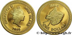 NIUÉ 1 Dollar Elisabeth II / Feuille de Taro 2010 