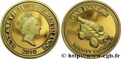 ISLAS PITCAIRN 1 Dollar Proof Elisabeth II / canon du Bounty 2010  FDC 