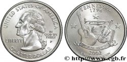 ESTADOS UNIDOS DE AMÉRICA 1/4 Dollar Tennessee :  Musical Heritage  violon, guitare, trompette et partition 2002 Philadelphie