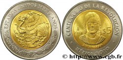 MEXICO 5 Pesos Centenaire de la Révolution : aigle / la Soldadera 2010 Mexico