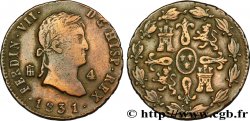 ESPAGNE 4 Maravedis Ferdinand VII 1831 Ségovie