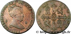 ESPAGNE 8 Maravedis Isabelle II 1838 Jubia