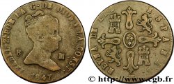 ESPAGNE 8 Maravedis Isabelle II 1847 Ségovie