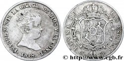 SPAIN 1 Real Isabelle II / écu couronné 1848 Madrid