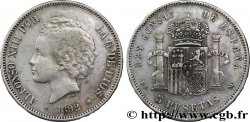ESPAGNE 5 Pesetas Alphonse XIII 2e type 1892 Madrid