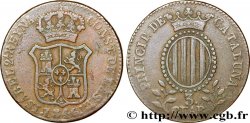 ESPAGNE - CATALOGNE 3 Quartos frappe au nom d’Isabelle II / écu de Catalogne 1846 Catalogne
