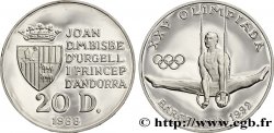 ANDORRA 50 Diners Proof  Jeux Olympiques de Barcelone 1992 / anneaux 1988 