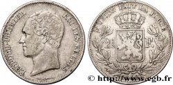 BELGIQUE 2 1/2 Francs Léopold Ier petite tête nue 1848 Bruxelles