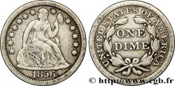 ÉTATS-UNIS D AMÉRIQUE 1 Dime (10 Cents) Liberté assise 1856 Philadelphie