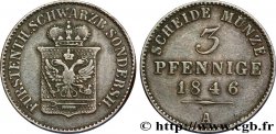 DEUTSCHLAND - SCHWARZBURG-SONDERSHAUSEN 3 Pfennige Schwarzburg-Sondershausen 1846 Berlin SS 