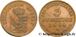 GERMANY - ANHALT 3 Pfennige Duché d’Anhalt 1864 Berlin